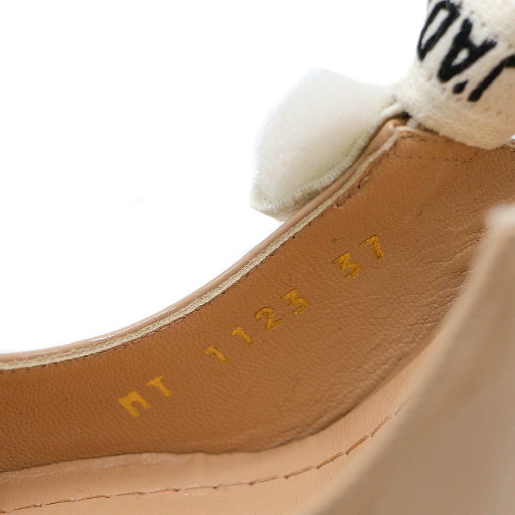 Christian Dior J'Adior Slingback Pump Beige Patent Calfskin In Size 37