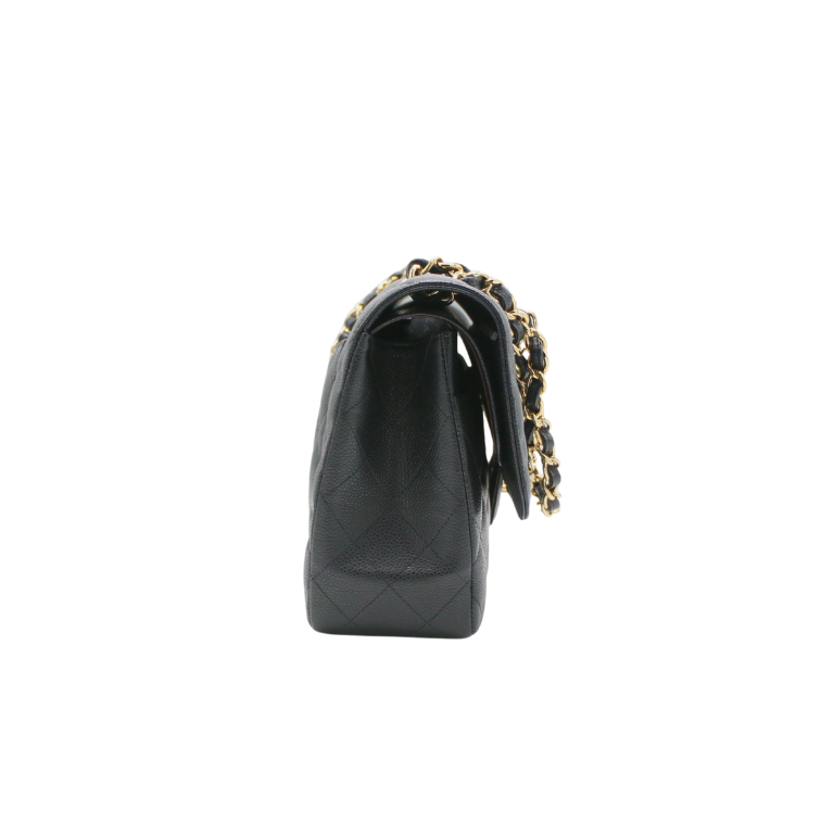 Chanel Caviar Quilted Jumbo Double Flap Black