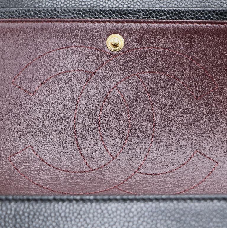 Chanel Caviar Quilted Jumbo Double Flap Black
