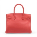 Hermes Birkin 30 Taurillon Clemence Rouge Tomate  2016