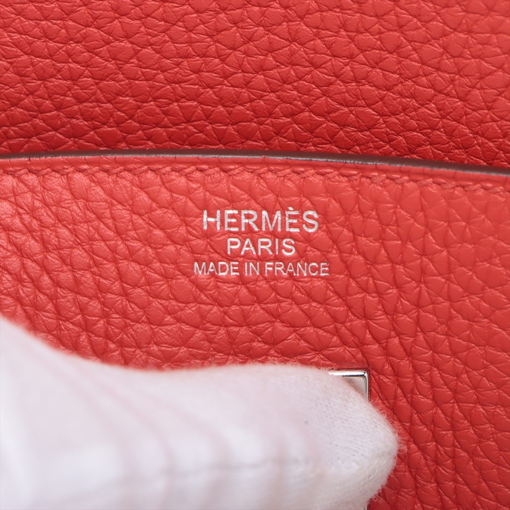 Hermes Birkin 30 Taurillon Clemence Rouge Tomate  2016