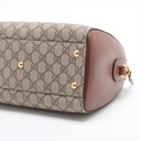 Gucci GG Supreme Top Handle Leather Boston Bag 409529