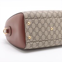 Gucci GG Supreme Top Handle Leather Boston Bag 409529