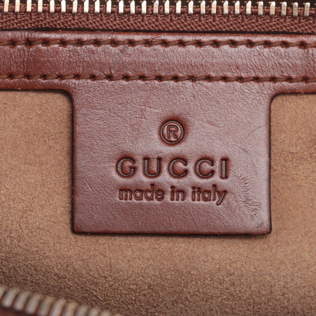 Gucci GG Supreme Top Handle Leather Boston Bag 409529