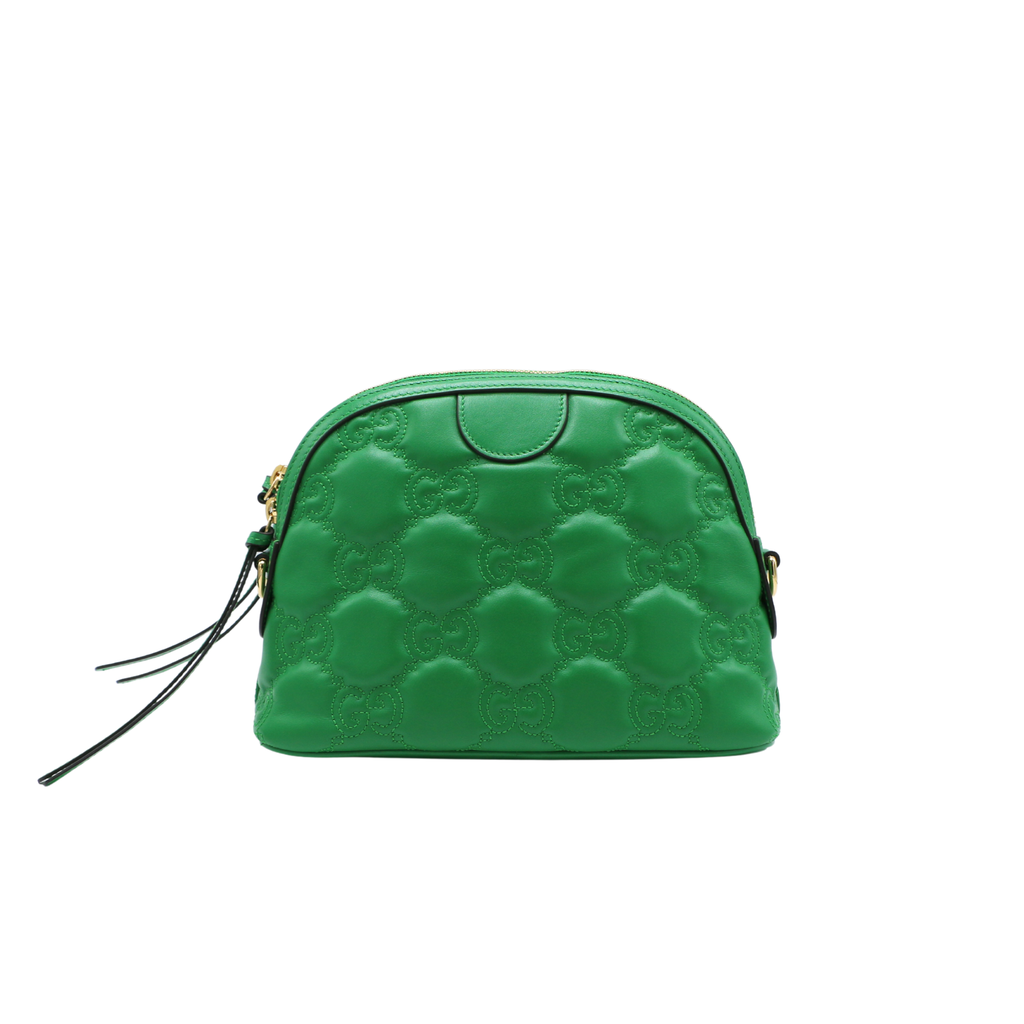 Gucci GG Matelasse Leather Shoulder Bag Green 702229