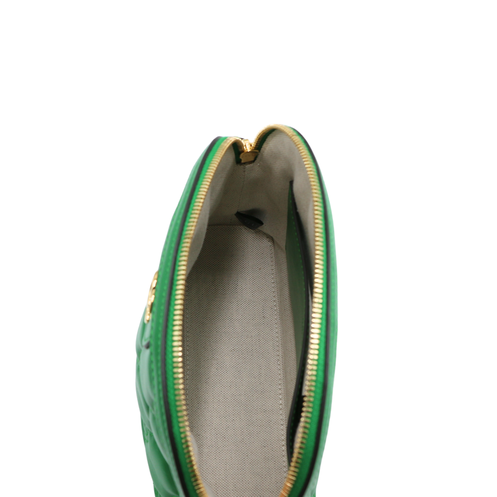 Gucci GG Matelasse Leather Shoulder Bag Green 702229