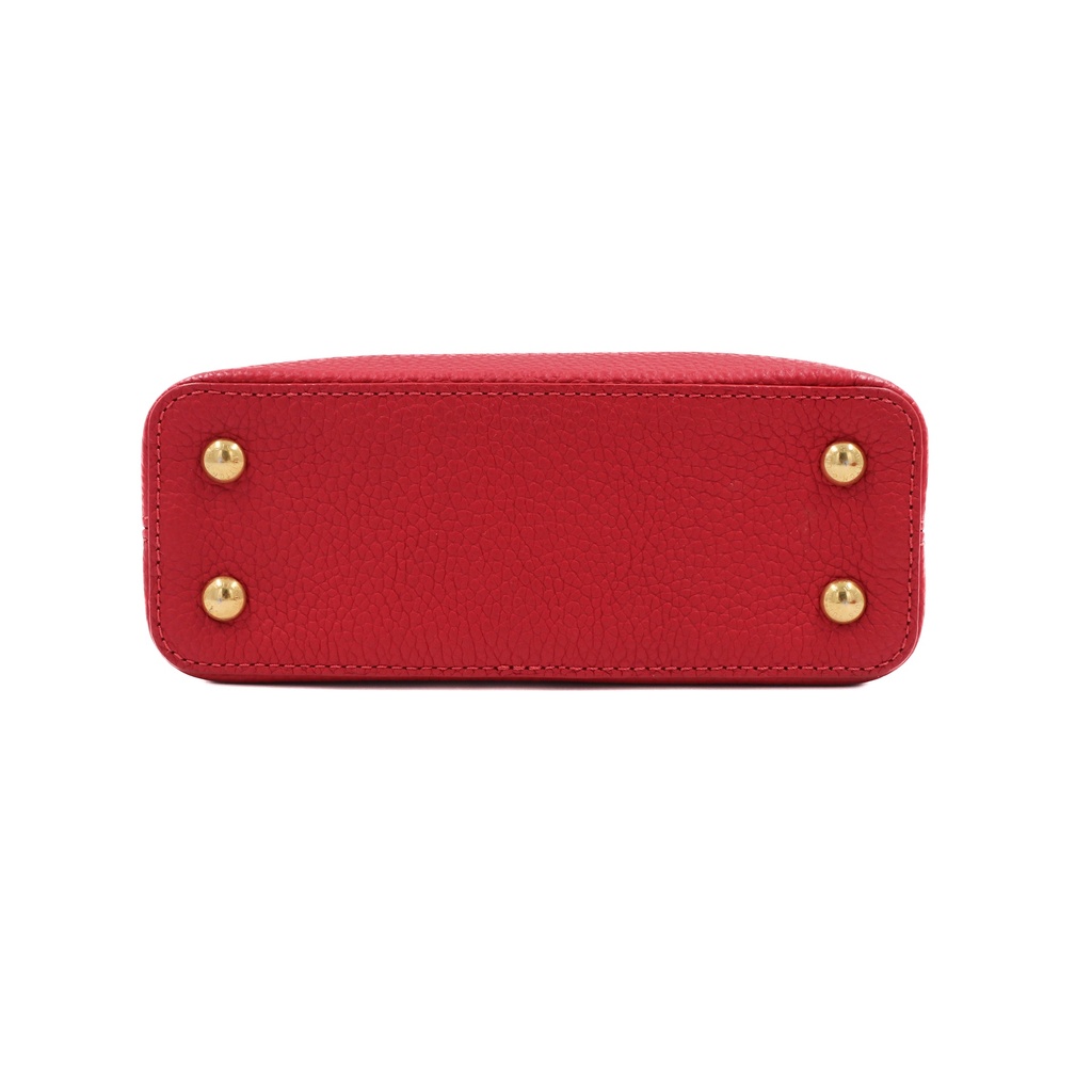 Louis Vuitton Taurillon Capucines Scarlet PM
