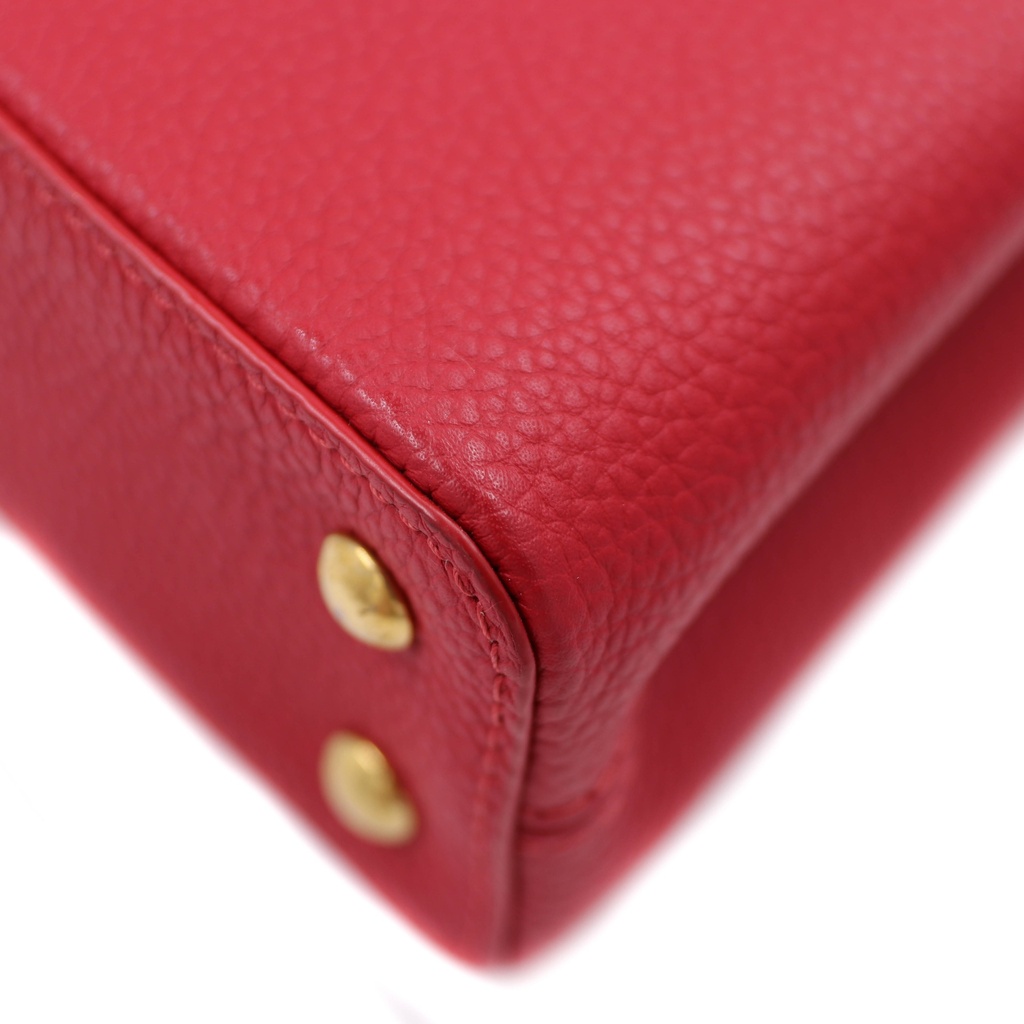Louis Vuitton Taurillon Capucines Scarlet PM