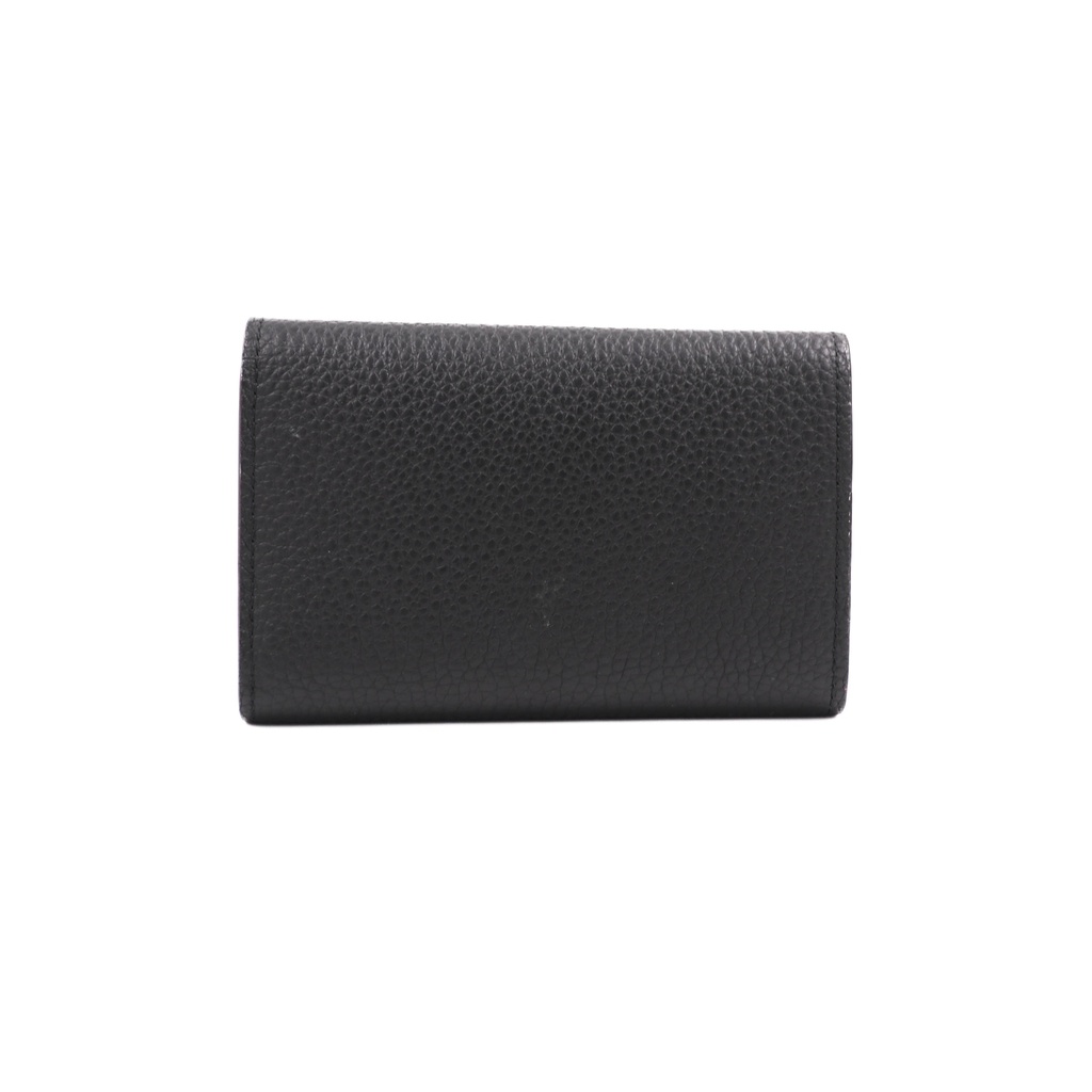 Louis Vuitton Black & Pink Taurillon Leather Capucines Compact Wallet