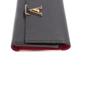 Louis Vuitton Black & Pink Taurillon Leather Capucines Compact Wallet