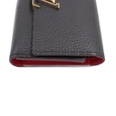 Louis Vuitton Black & Pink Taurillon Leather Capucines Compact Wallet
