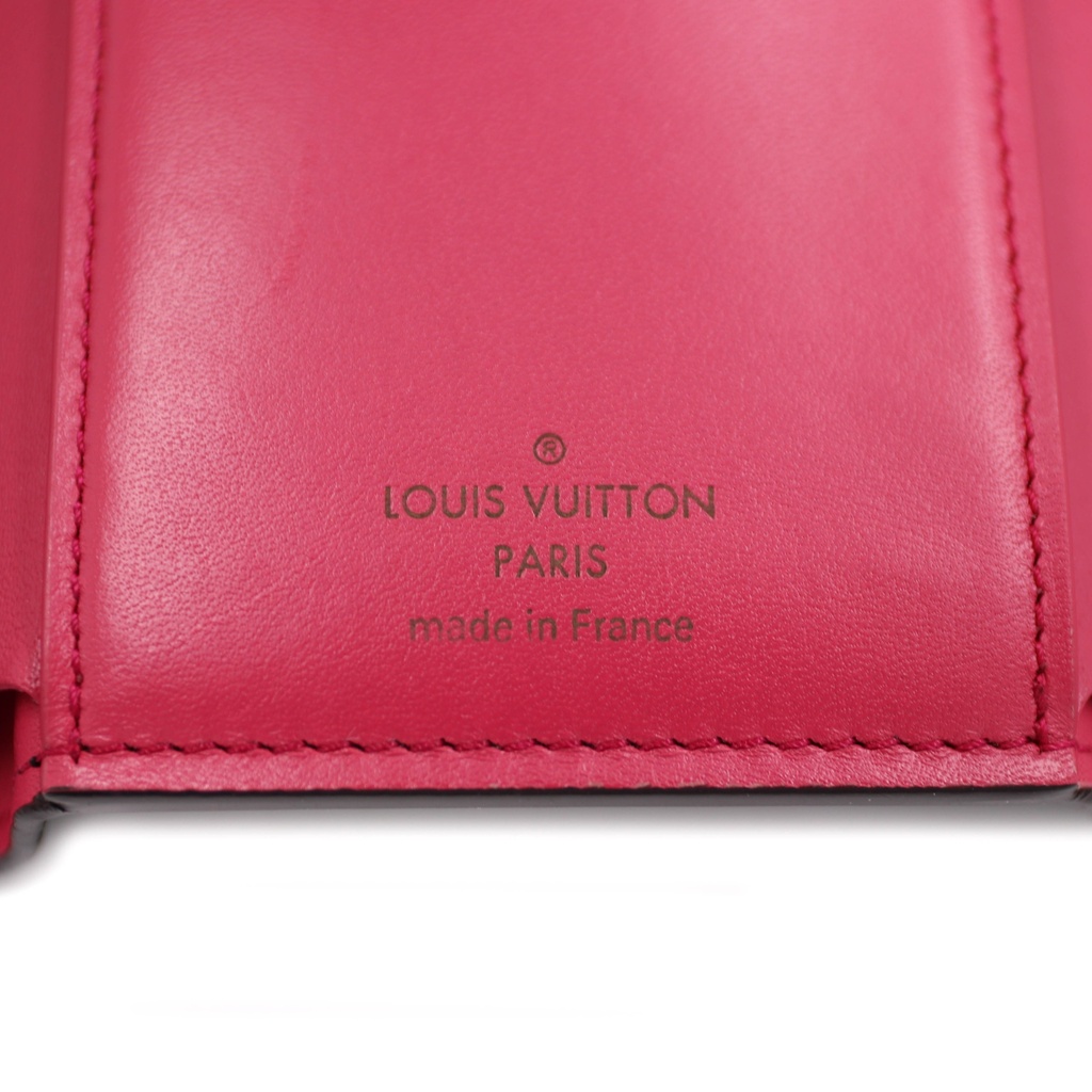 Louis Vuitton Black & Pink Taurillon Leather Capucines Compact Wallet
