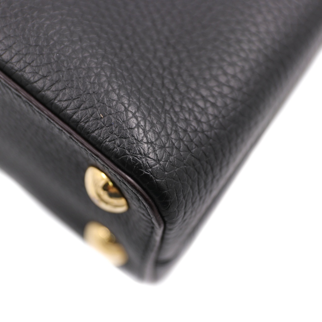 Louis Vuitton Taurillon Capucines Black PM
