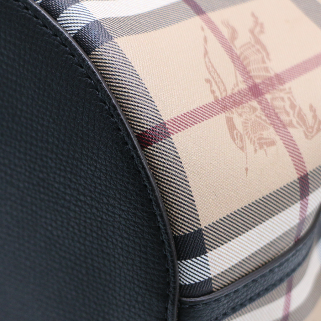 Burberry Small Haymarket Check Lorne Bucket Bag