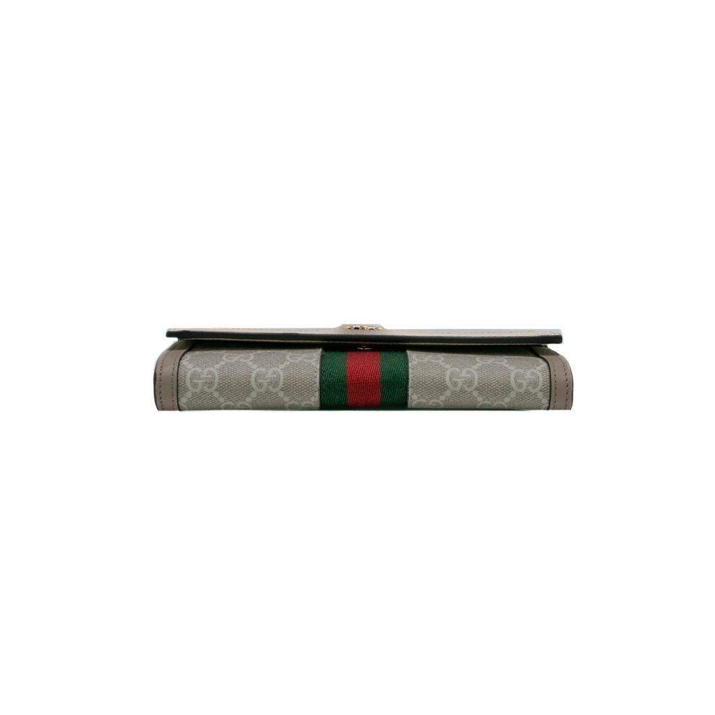 Gucci GG Ophidia Continental Beige and White Wallet 523153