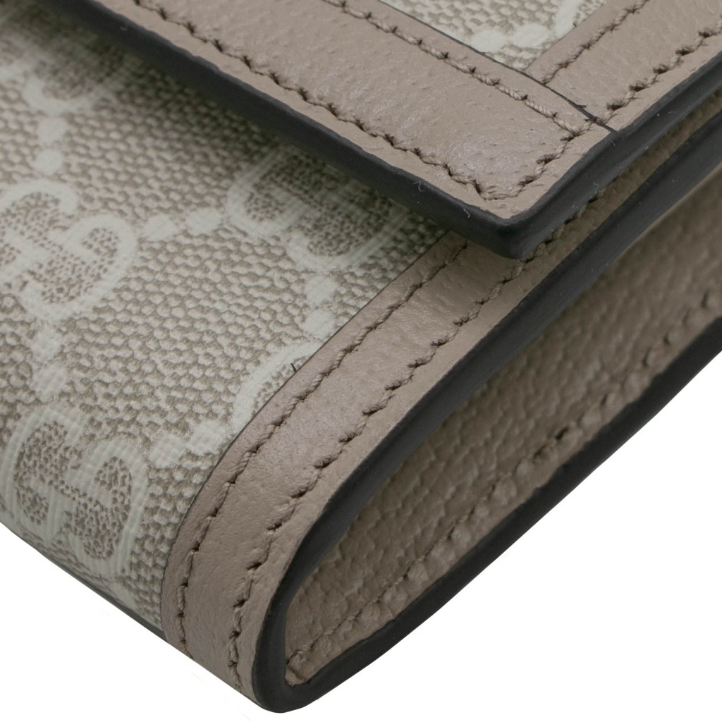 Gucci GG Ophidia Continental Beige and White Wallet 523153