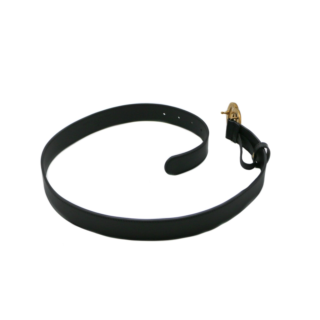 Gucci GG Dark Brown Leather Belt with Gold Buckle 414516 95 38