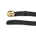 Gucci GG Dark Brown Leather Belt with Gold Buckle 414516 95 38