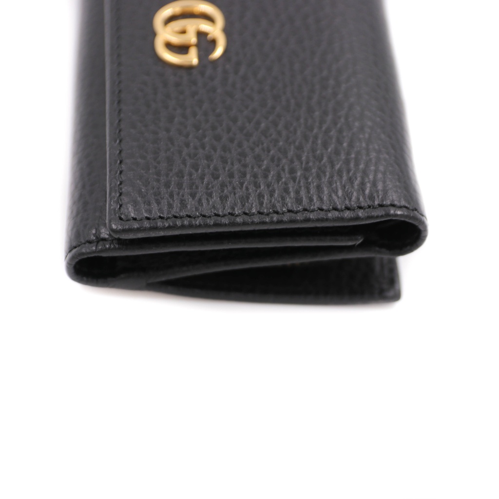 Gucci GG Marmont 644407 Leather Compact Wallet Black