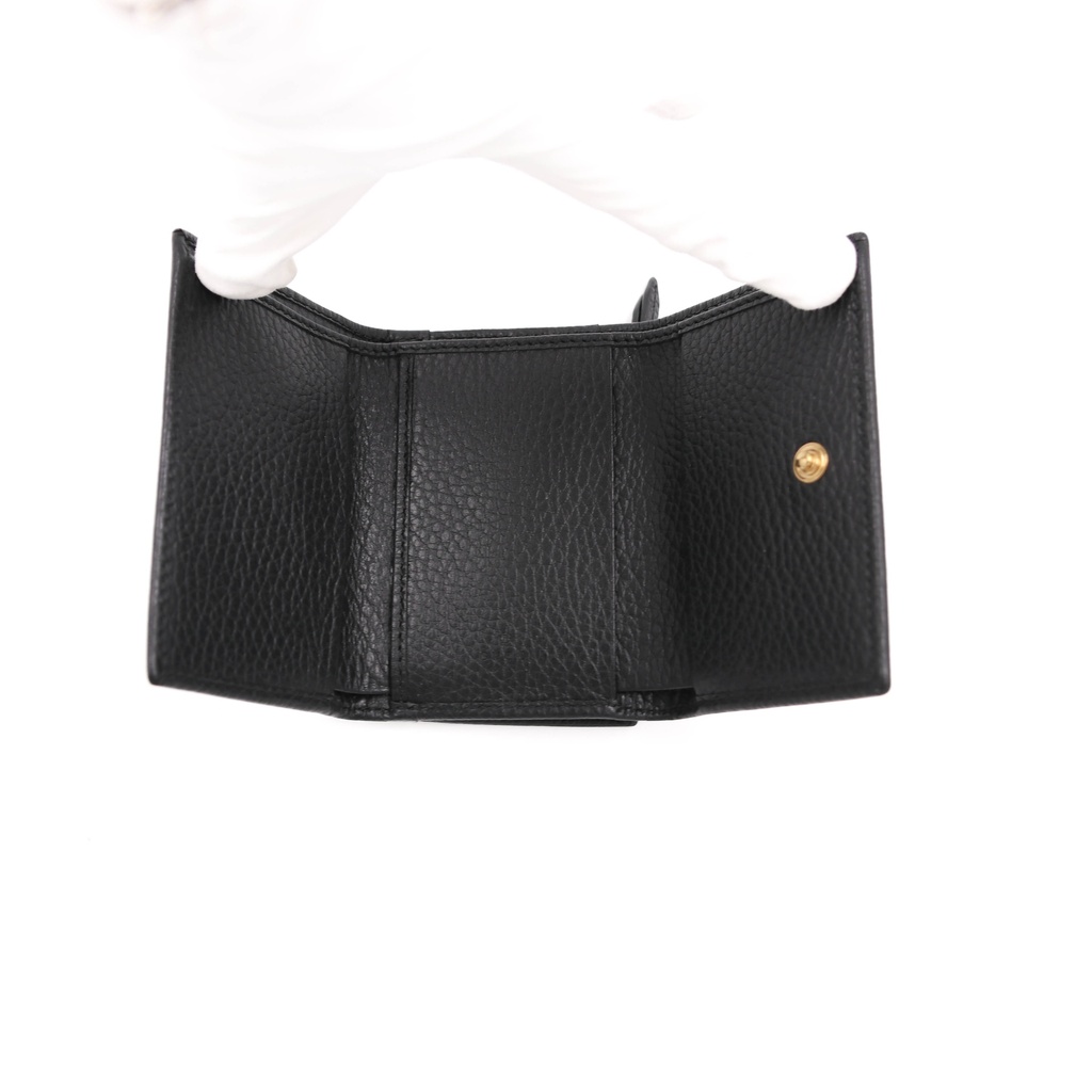 Gucci GG Marmont 644407 Leather Compact Wallet Black