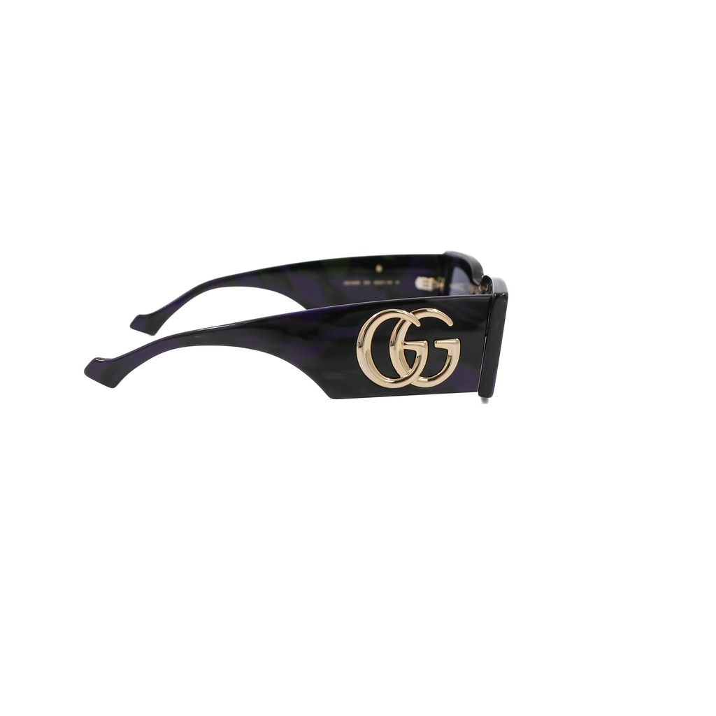 Gucci Rectangular Frame Sunglasses Black and Blue GG1425S
