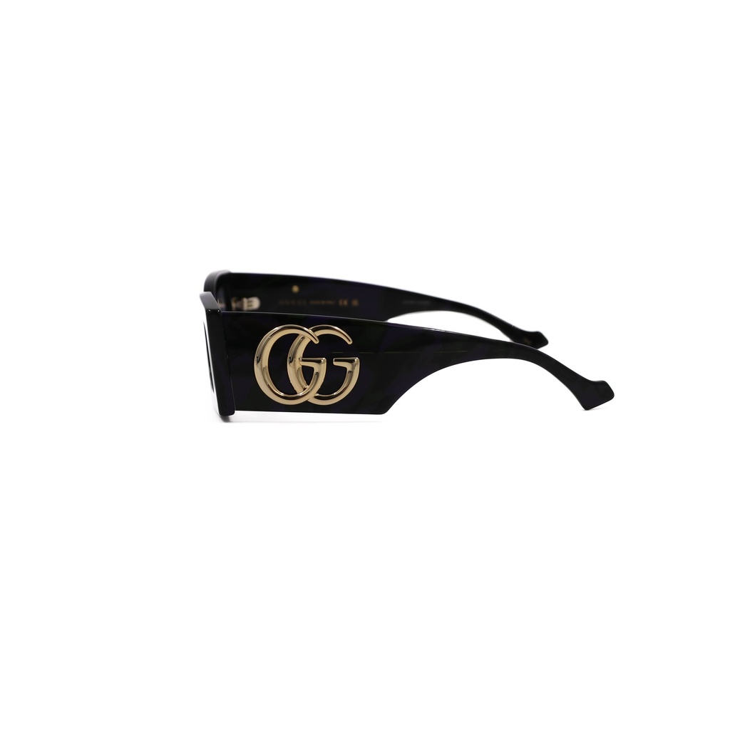 Gucci Rectangular Frame Sunglasses Black and Blue GG1425S