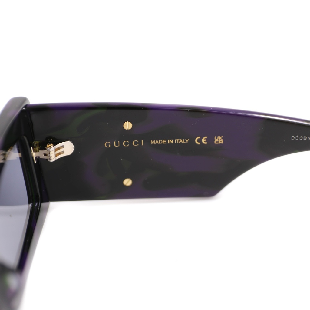 Gucci Rectangular Frame Sunglasses Black and Blue GG1425S