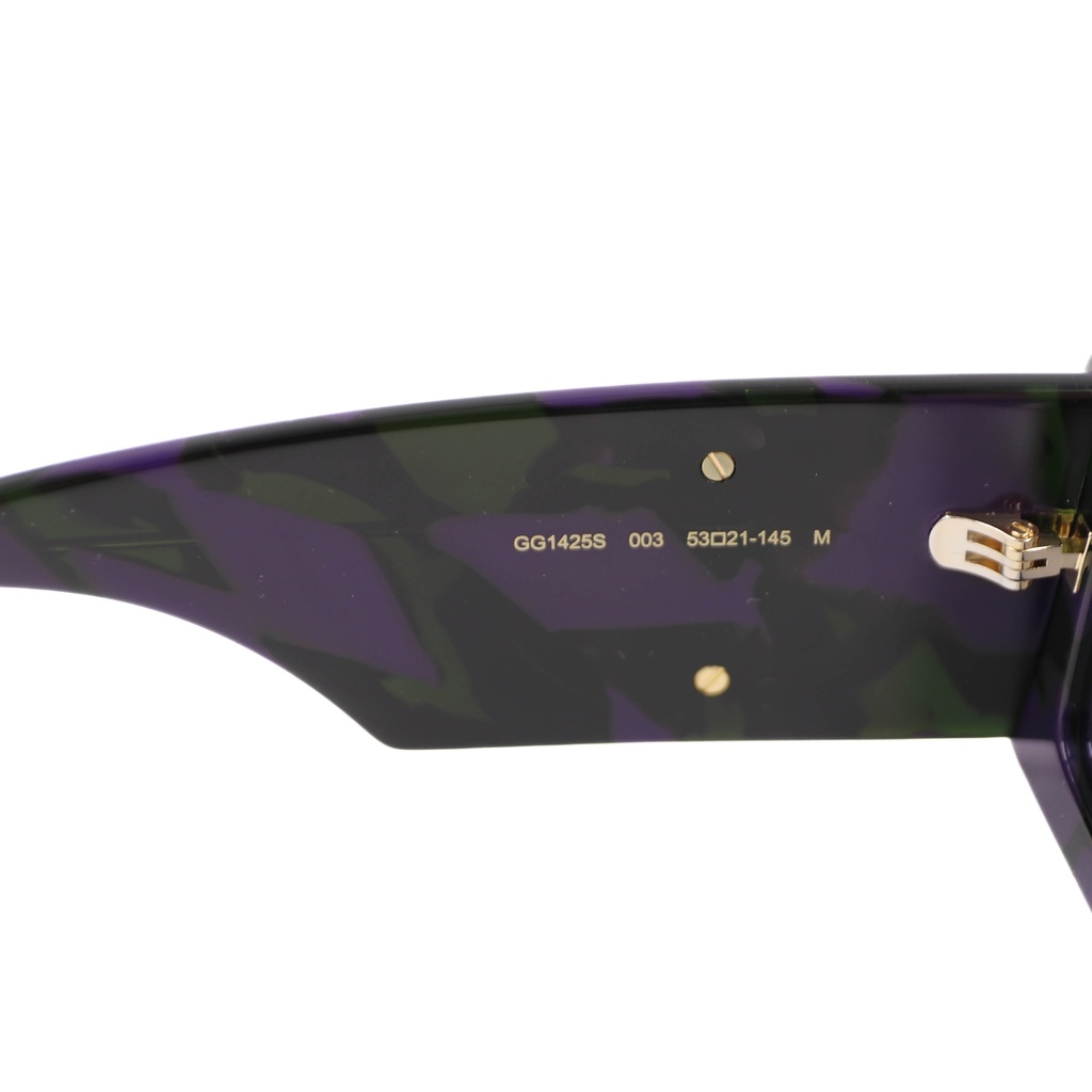 Gucci Rectangular Frame Sunglasses Black and Blue GG1425S