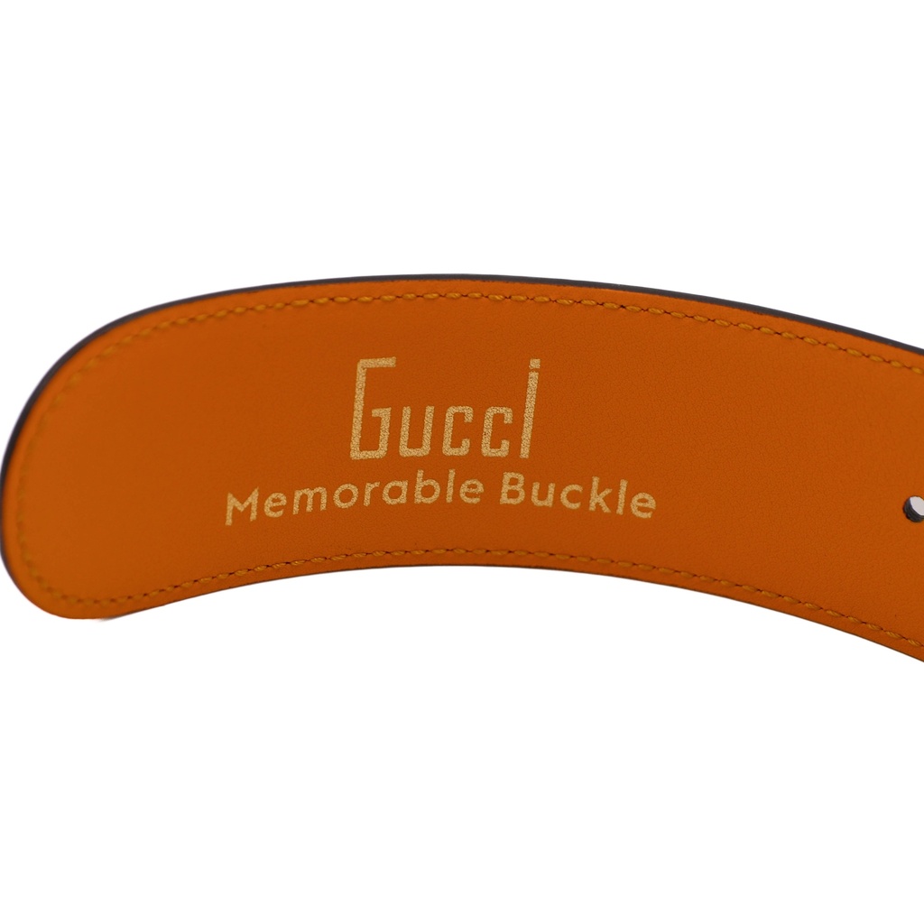 Gucci GG Yellow Leather Belt Memorable Buckle 709954 85 34