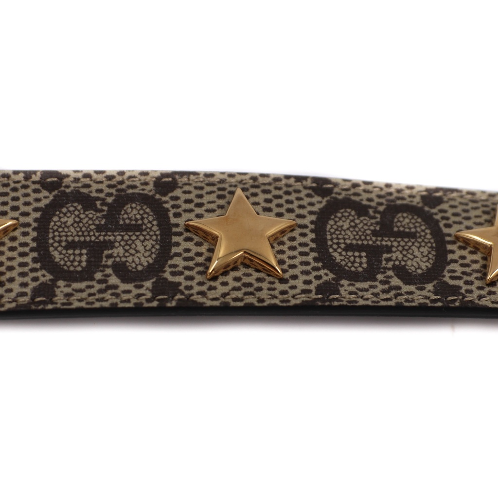 Gucci GG Supreme Star G Buckle Belt 710090 Size 75 30