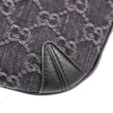 Gucci Horsebit Black/Grey GG Denim Slim Small Hobo Shoulder Bag 774719