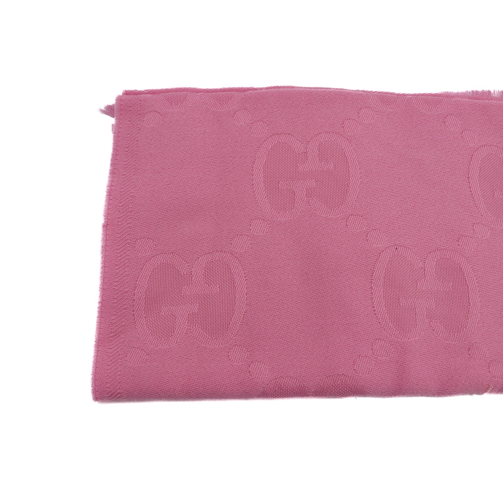 Gucci GG Pink Wool Scarf In Size 45x195 581537