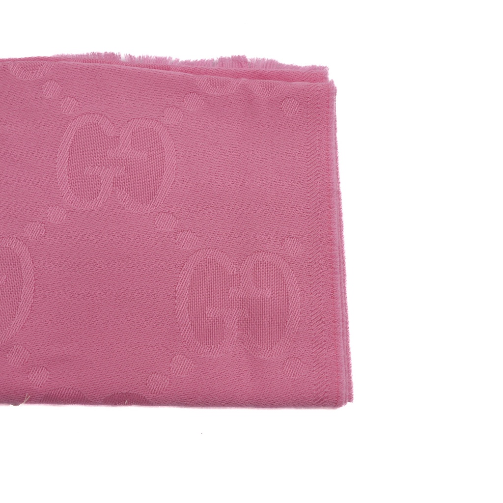 Gucci GG Pink Wool Scarf In Size 45x195 581537