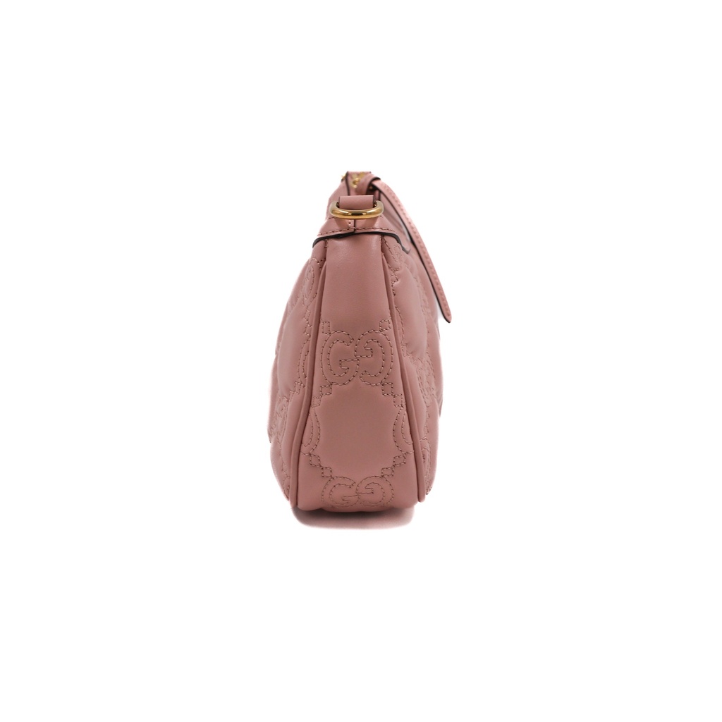 Gucci Gucci GG Matelassé Handbag Leather Pink 735049
