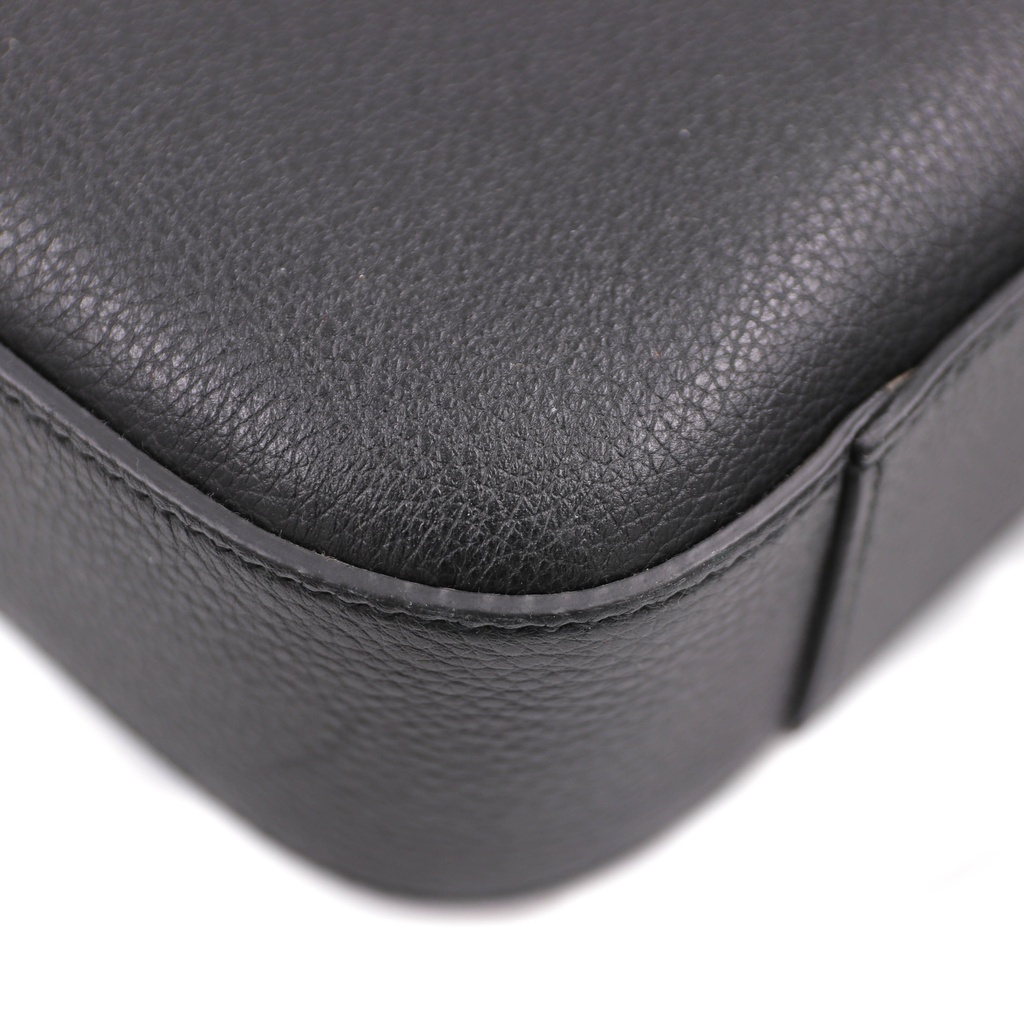 Gucci Leather Briefcase Shoulder Bag Crossbody Bag Handbag Black
