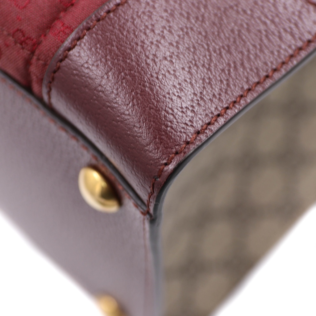 Gucci Large Tote Bag With Double G In GG Canvas Red