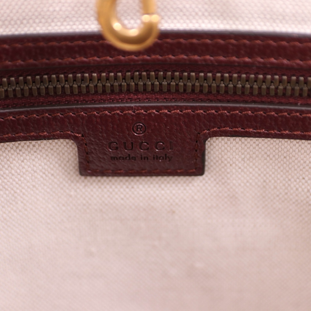 Gucci Large Tote Bag With Double G In GG Canvas Red