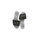 Christian Dior Dway Slide Cotton and White Multicolor Toile de Jouy Papillon Motit Size 36