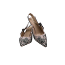 Christian Dior Canvas Jardin Botanique Embroidered J'Adoir Slingback Size 37 1/2