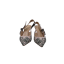 Christian Dior Canvas Jardin Botanique Embroidered J'Adoir Slingback Size 37 1/2