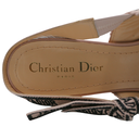 Christian Dior Canvas Jardin Botanique Embroidered J'Adoir Slingback Size 37 1/2