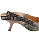 Christian Dior Canvas Jardin Botanique Embroidered J'Adoir Slingback Size 37 1/2