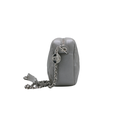 Chanel Metallic Lambskin Quilted Small Diamond CC Camera Case Dark Silver