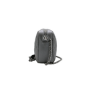 Chanel Metallic Lambskin Quilted Small Diamond CC Camera Case Dark Silver