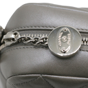 Chanel Metallic Lambskin Quilted Small Diamond CC Camera Case Dark Silver
