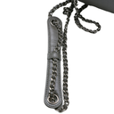 Chanel Metallic Lambskin Quilted Small Diamond CC Camera Case Dark Silver