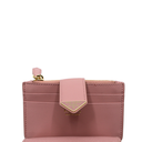 Prada Saffiano And Smooth Leather Card Holder Pink