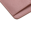 Prada Saffiano And Smooth Leather Card Holder Pink