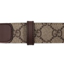 Gucci GG Supreme Thin Belt With Gold Buckle 625839 In Size 80 32