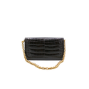 Valentino Garavani Vain Small Shoulder Bag In Crocodile Leather Brown